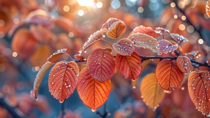 Fototapeta premium colorful flower isolated in background, concept of natural backdrop with leaves and flower, zoom out of flower