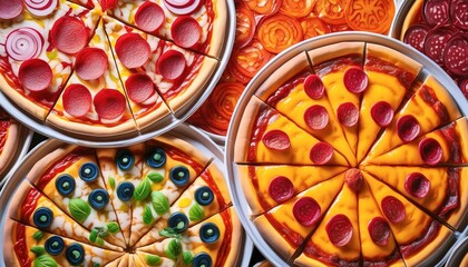 Colorful Assorted Candy Made To Look Like Pizza