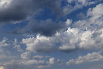 cloudy weather sky with clouds of white and gray