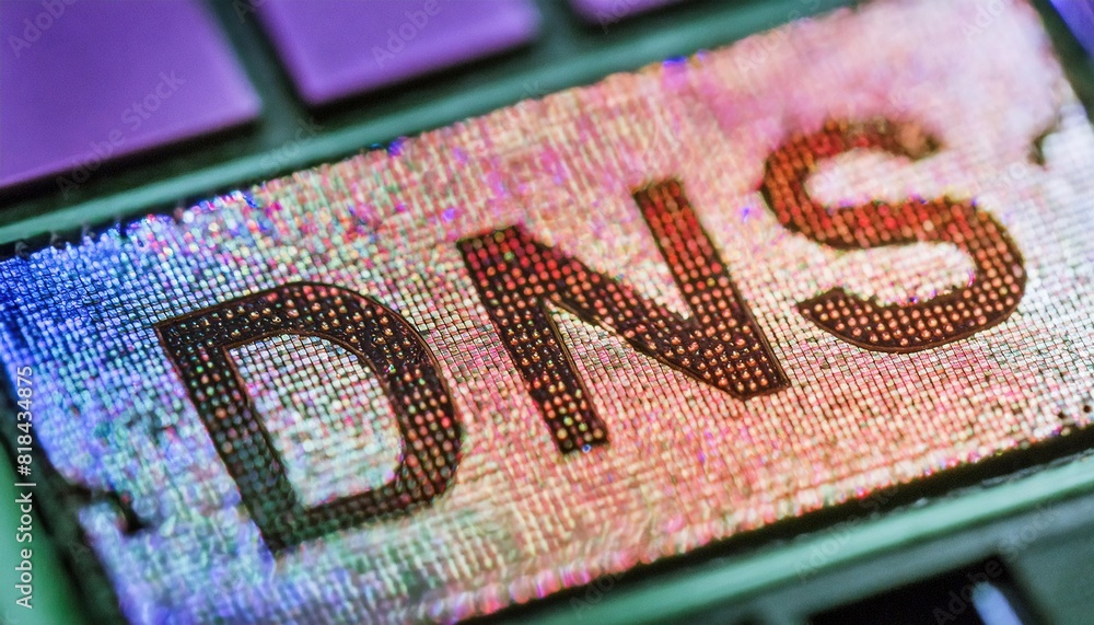 Poster dns networking system close-up view