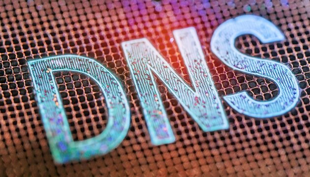 DNS Network Concept with Circuit Board Pattern