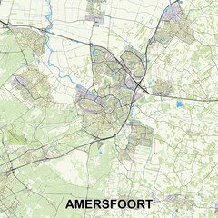 Amersfoort, Netherlands map poster art
