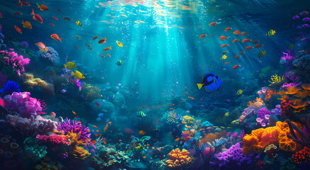 Fototapeta na wymiar A beautiful underwater