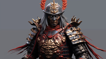 A samurai living in a mysterious and fantastic world.