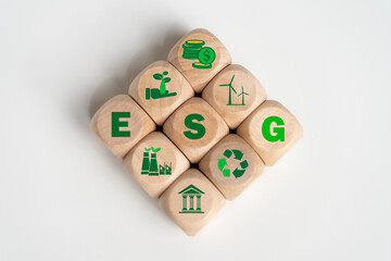 ESG Concepts on Environment, Society and Governance in sustainable organization.