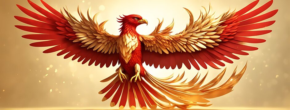  Phoenix bird fire fantasy firebird abstract magic 3D eagle animal. Phoenix bird fire tale character 