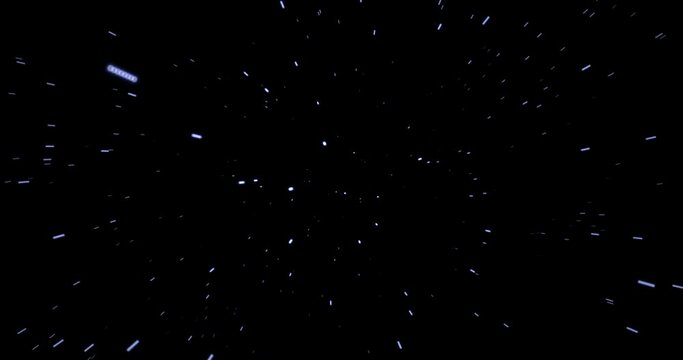 4K Cosmos Space Star Cloud Field Flight - In Out - Abstract animation particle effect