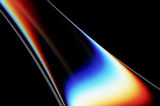 glass dispersion effect abstract background. 3d rendering