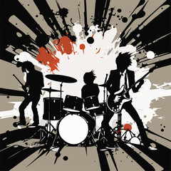 MUSIC BAND PLAYERS SILHOUETTE STYLE AND AI-GENERATED VECTOR FILES - VERY SUITABLE FOR YOUR NEEDS