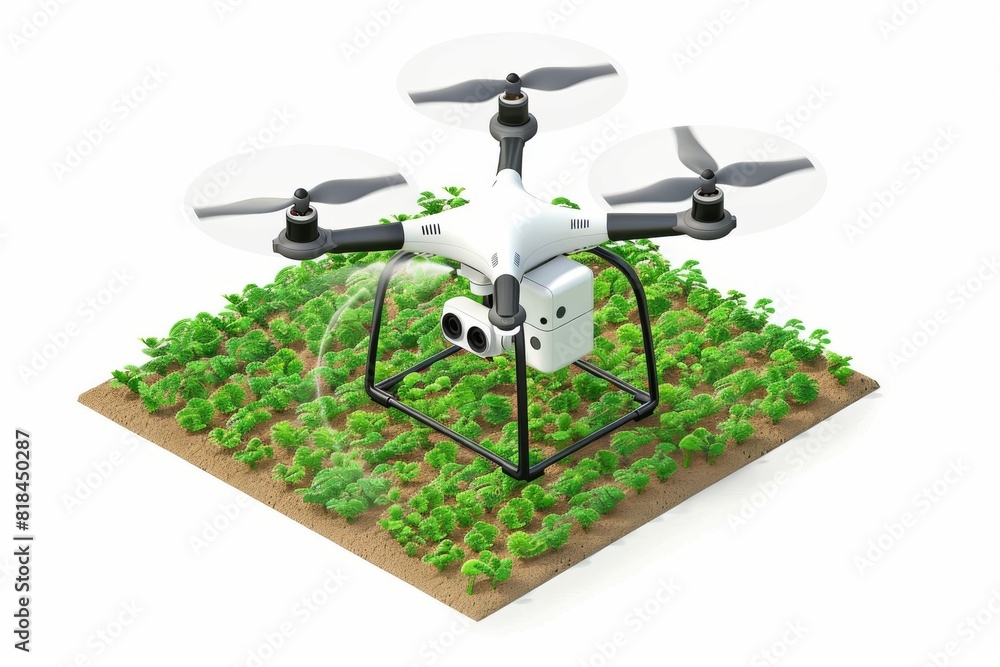 Poster agricultural drones revolutionize farming with smart sensors and tech automation, improving crop ins