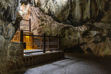 People visiting the sacred place, Eshab-i Kehf Cave ( Seven Sleepers Cave). The Seven Sleepers...