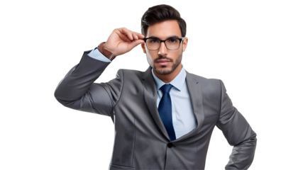 Portrait businessman success arms crossed smiling happy PNG file