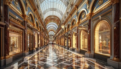 Fototapeta premium parisian shopping arcade