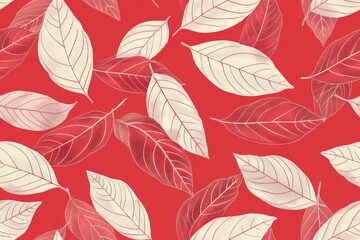 Fototapeta na wymiar Seamless pattern image design with a leaf theme
