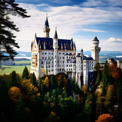 Fototapeta premium castle in the evening