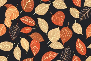 Seamless pattern image design with a leaf theme