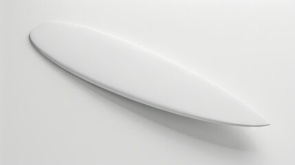 blank white surfboard mockup on white background isolated leisure sports equipment 3d rendering