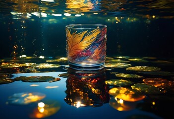 shimmering reflections water glass, glistening, mirroring, aqua, liquid, crystal, sparkling, transparent, shiny, gleaming, ripples, ocean, lake, pond, clear