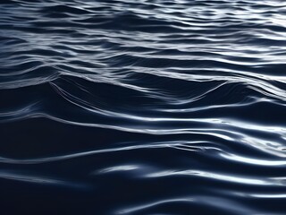Blue water panorama background with soft waves: Rippling Water Surface - Image 5, AI Generation