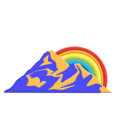 mountain view logo design, template logo with sun symbol