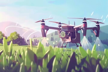 Precision agriculture and drone technology optimize efficient farming, enhancing crop monitoring and garden care in the field