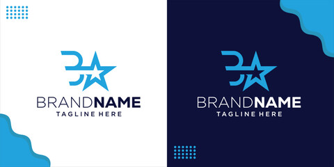 Creative Letter B Star Logo, Design Inspiration, Illustration, Vector
