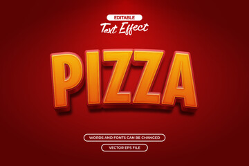 Pizza editable text effect