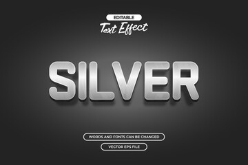 Obraz premium Silver editable text effect