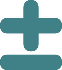 Obraz premium Cute Math Plus Minus Sign Vector Product Symbol +-, Mathematics Subject Education