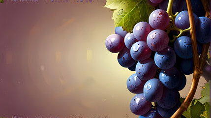 Illustration of Grapes Background