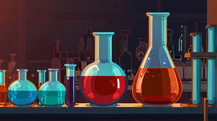 Laboratory Shelf Illustration Background