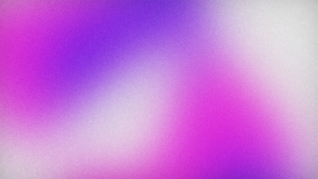 Grainy colorful gradient background. Abstract, pink, purple, white, blurred, mesh, noise, wave, bokeh, retro vibes.
