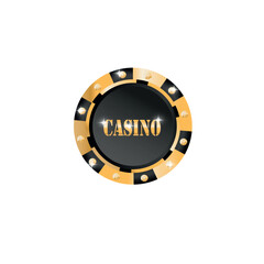 casino chips isolated on white