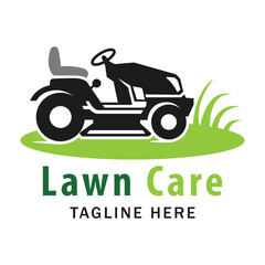 Lawncare logo design template, Lawn mower logo clipart. Suitable for landscaping business.