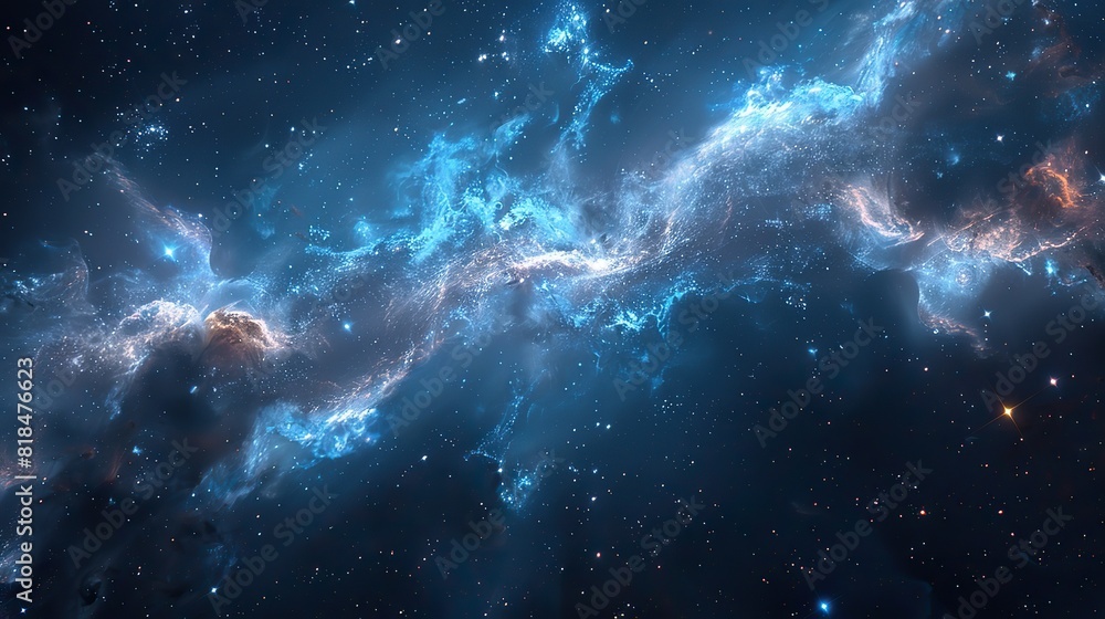 Poster deep space.llustration graphic