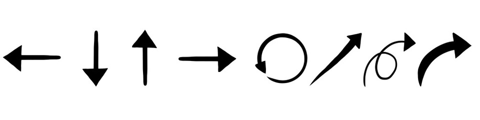 Directional arrows can be used to decorate or indicate a destination