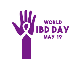 Fototapeta premium World IBD Day. May 19. White background.