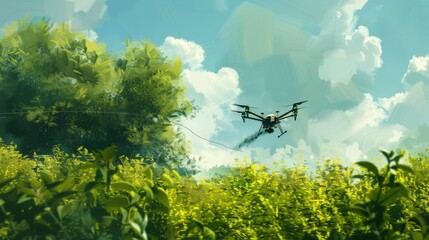 Drone technology in agricultural landscapes employs precision agriculture and unmanned aerial vehicles, enhancing smart farming with innovative aerial views