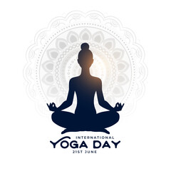 world yoga day mandala background for health and fitness