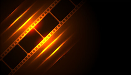 Obraz premium 3d style retro film strip background with text space