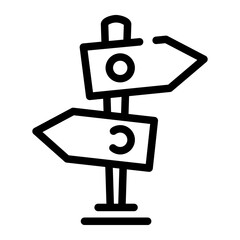 sign Line Gradient Icon