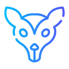 arctic fox Line Gradient Icon