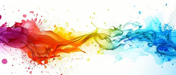Pride in Colorful Swirls - Abstract Illustration with Copy Space