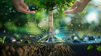 Synergy of Nature and Technology: A Concept Image of Xylem Water Solutions
