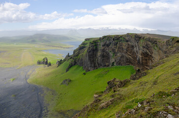 The rugged mountains and crags of southern Iceland 