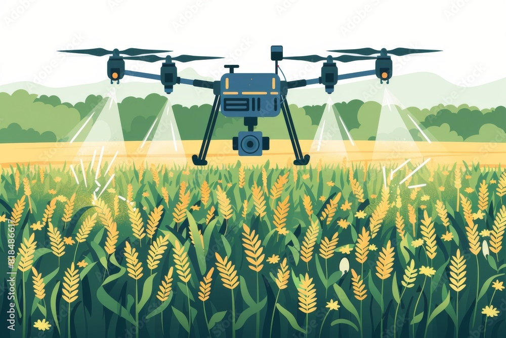 Aufkleber precision agriculture and drone technology combine in structured smart farming techniques for sustai