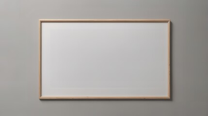 the mockup frame, highlighting its minimalist design and the blank canvas. close up