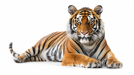 Naklejka premium Beautiful tiger - isolated on white background