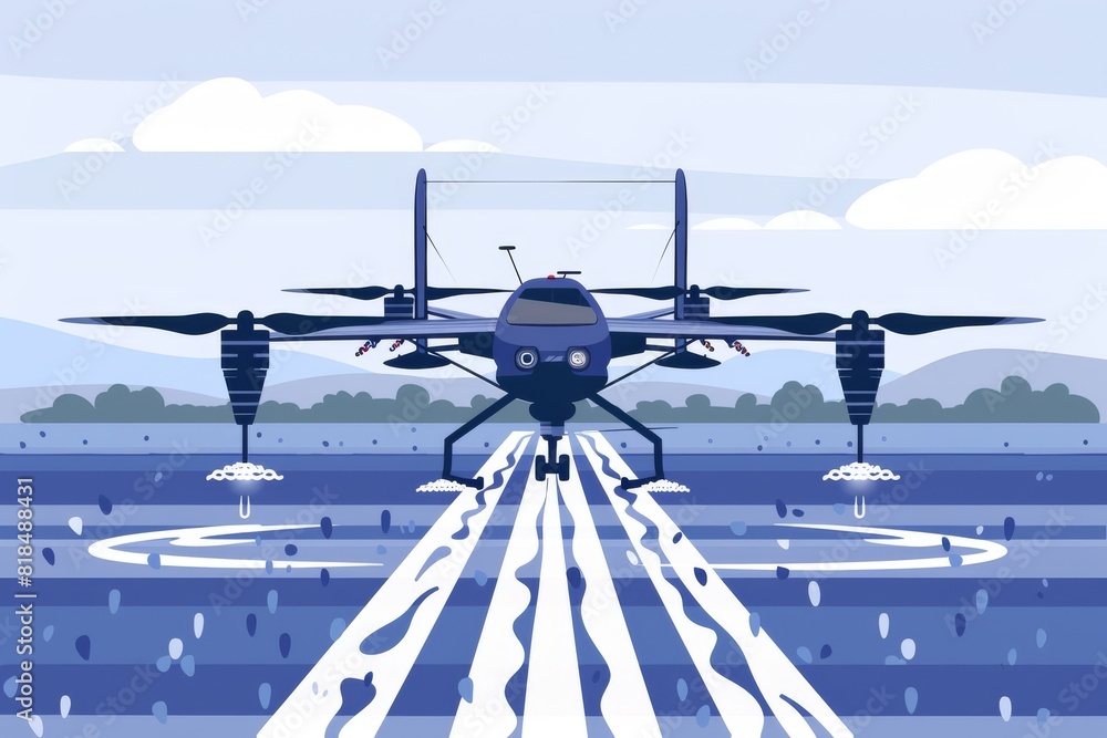Poster structured automation and monitoring in drone technology revolutionize precision agriculture and sus