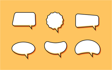 Set of speech bubble collection design illustration